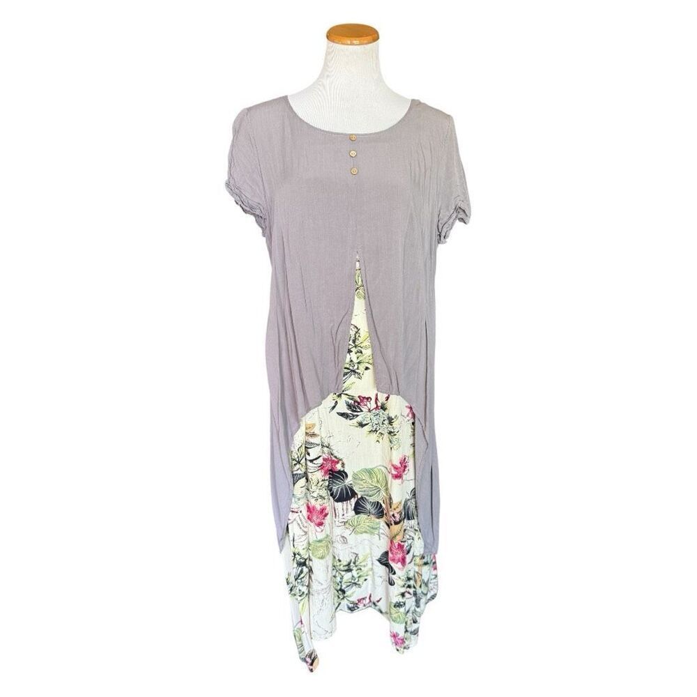 New Womens Unbranded Maxi Dress Mori Lagenlook Tea Cottage Style Dress - Sz XL